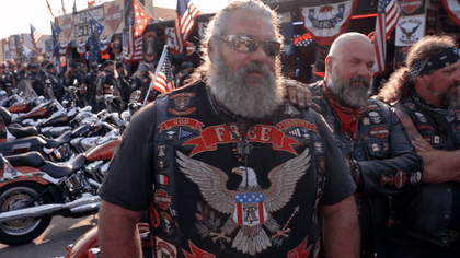 Animated Free American Family chrome eagle patch — the Bear club GIF